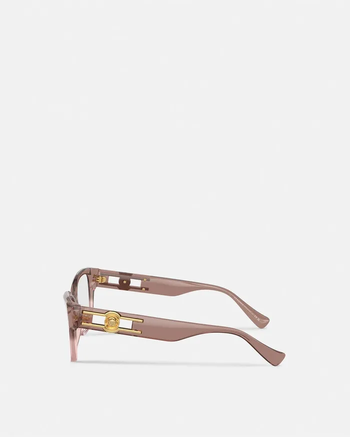 Versace Medusa Deco CatEye Glasses Havana Women Eyeglass Frames