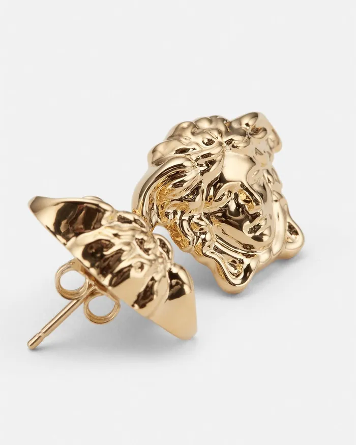 Versace Medusa Head Earrings Gold WomenMen Earrings