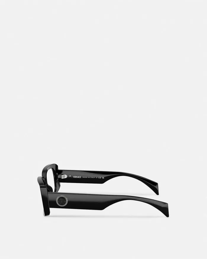 Versace Medusa Medallion Glasses Black Women Eyeglass Frames