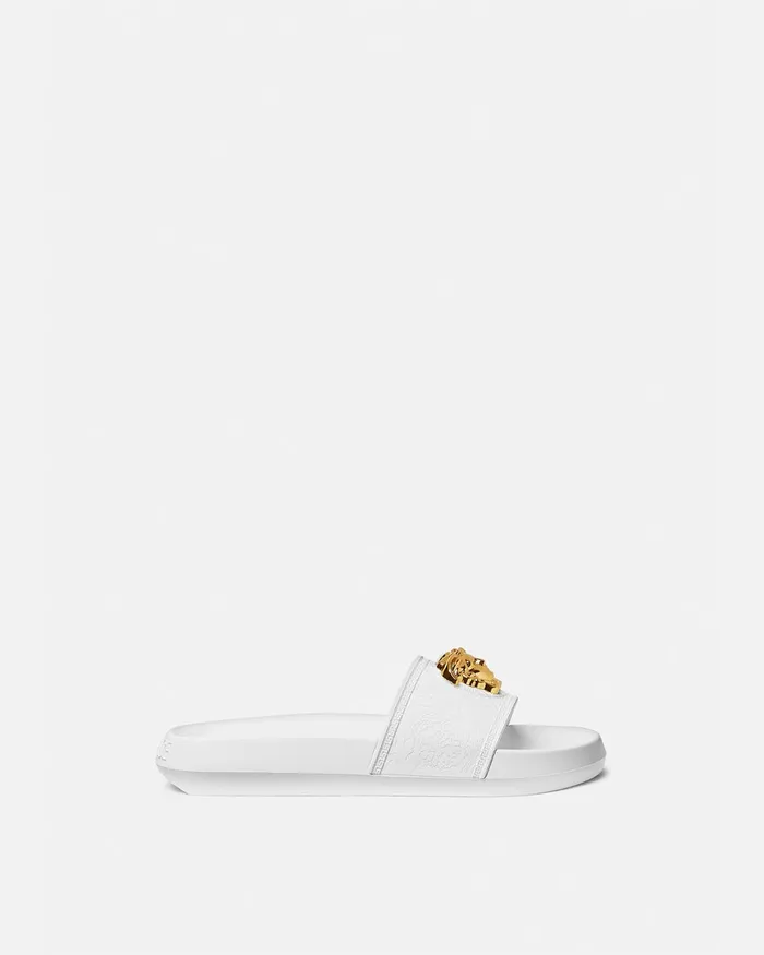Versace Palazzo Slides White Women Sandals