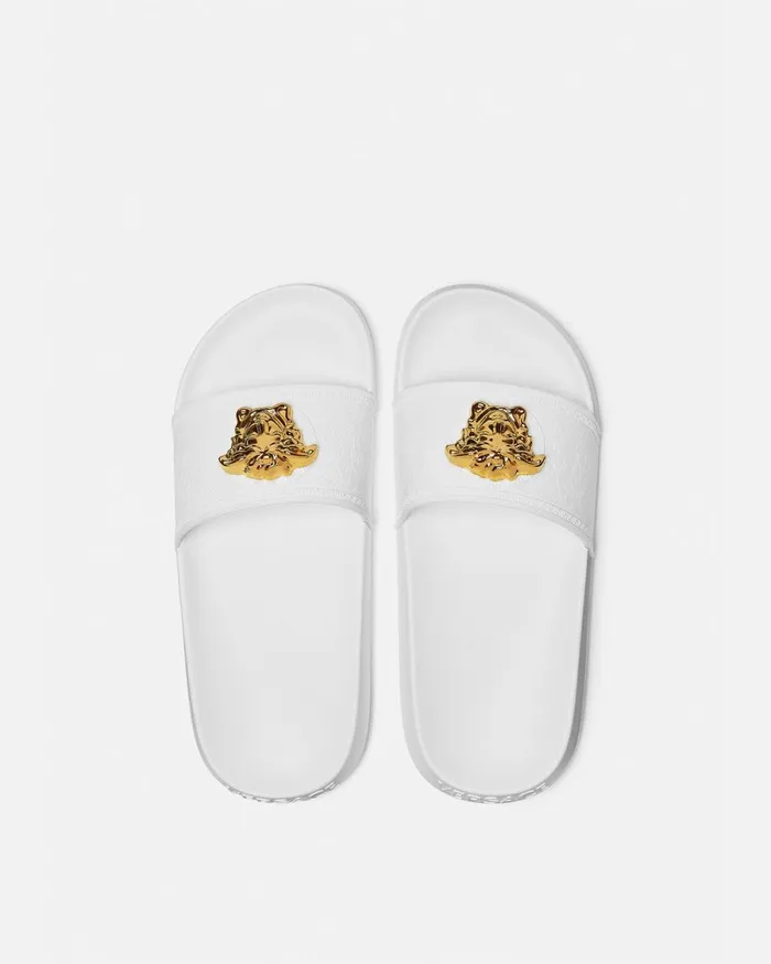 Versace Palazzo Slides White Women Sandals