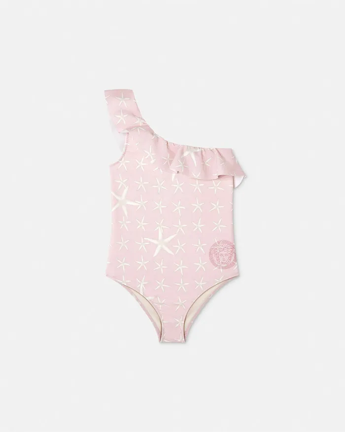 Versace Stella Marina Swimsuit White Kids Underwear and Beachwear
