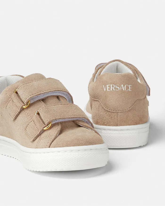 Versace Suede Sneakers Beige Kids Shoes
