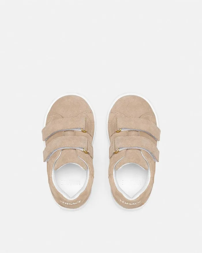 Versace Suede Sneakers Beige Kids Shoes