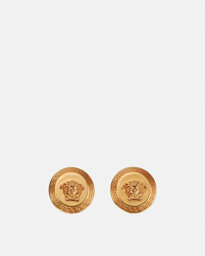 Versace Tribute Medusa Stud Earrings Gold Women Earrings