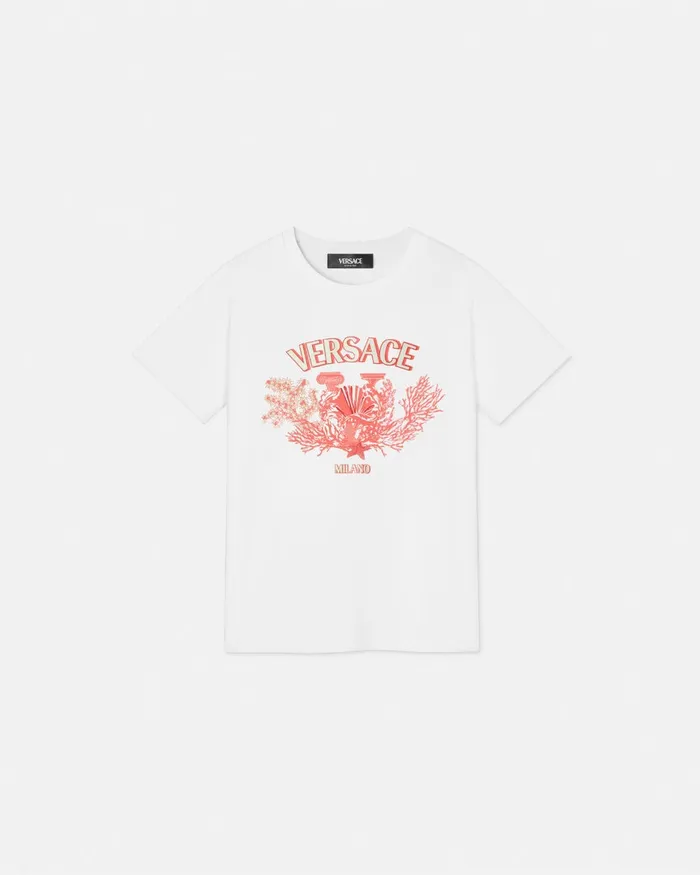 Versace University Coral TShirt Light Pink Kids Shirts and Tshirts