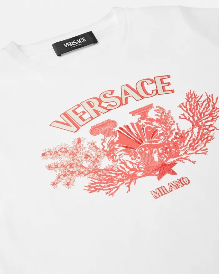 Versace University Coral TShirt Light Pink Kids Shirts and Tshirts