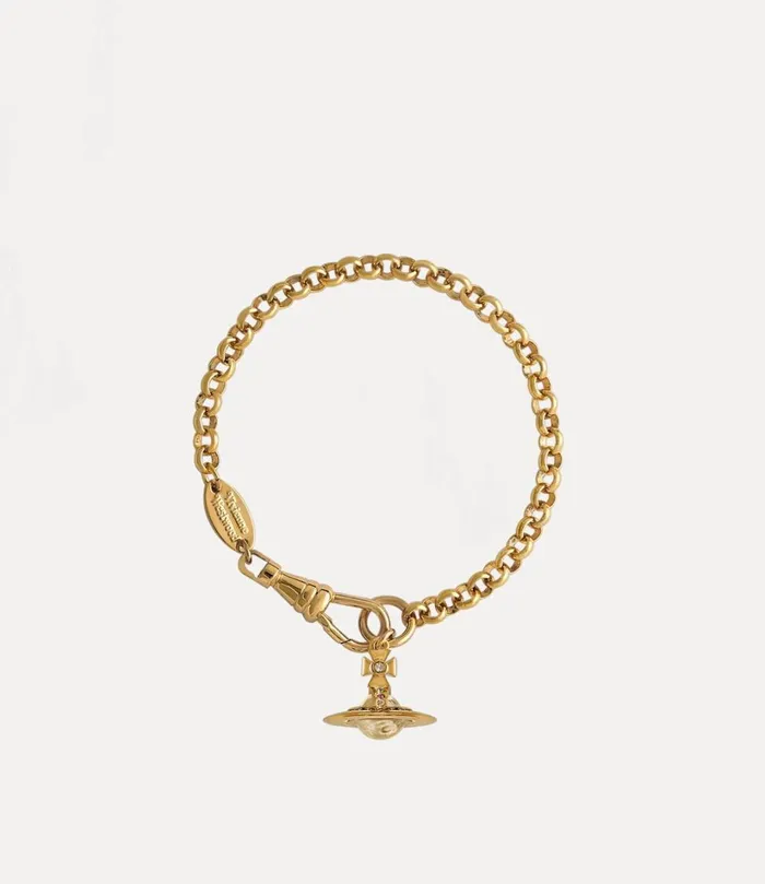 Vivienne Westwood Bracelets WomenMen New Petite Orb Bracelet Gold
