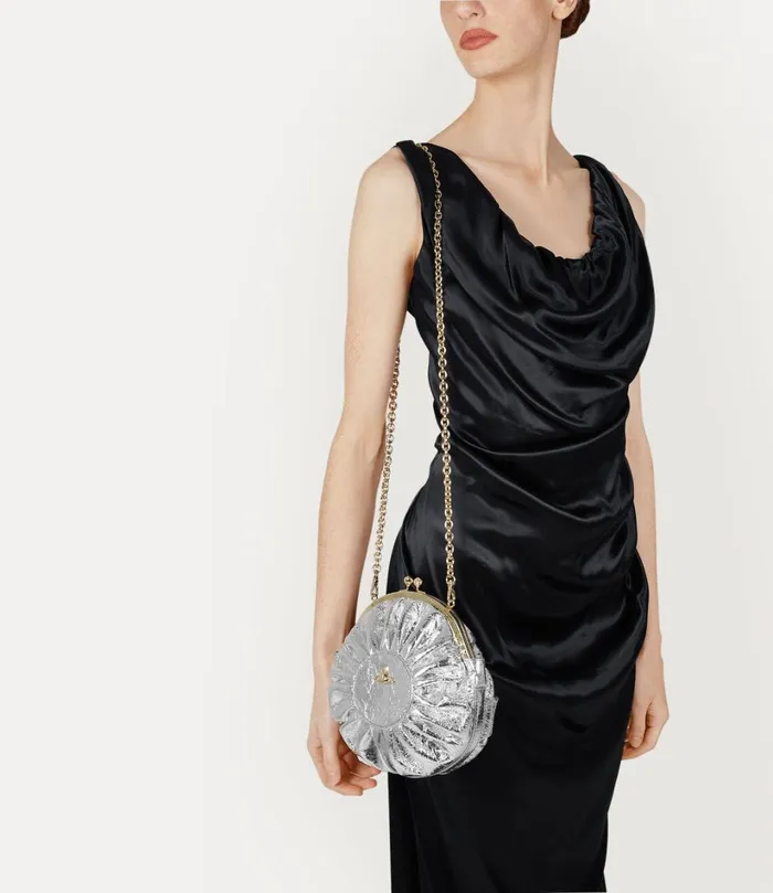 Vivienne Westwood Crossbody Bags Women Rosie Circle Frame Crossbody Bag Silver