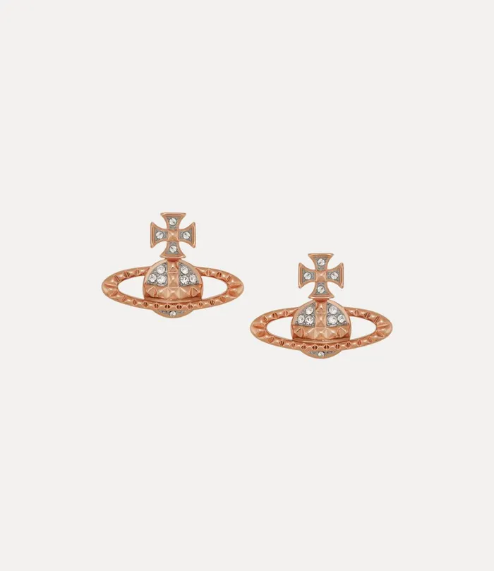 Vivienne Westwood Earrings Women Mayfair Bas Relief Earrings Pink Gold Rhodium Crystal Vivienne Westwood Earrings Women Mayfair Bas Relief Earrings Pink Gold Rhodium Crystal