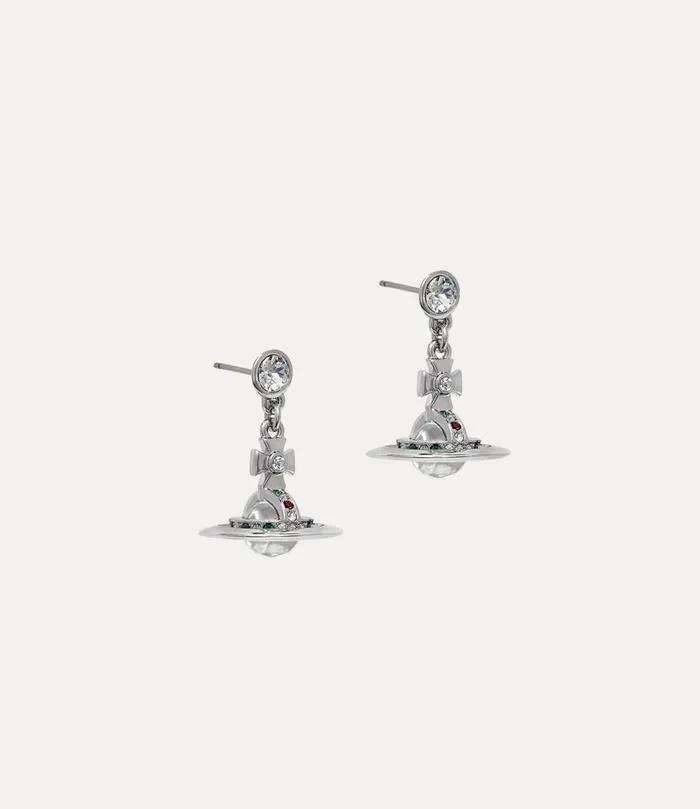 Vivienne Westwood Earrings Women New Petite Orb Earrings Platinum
