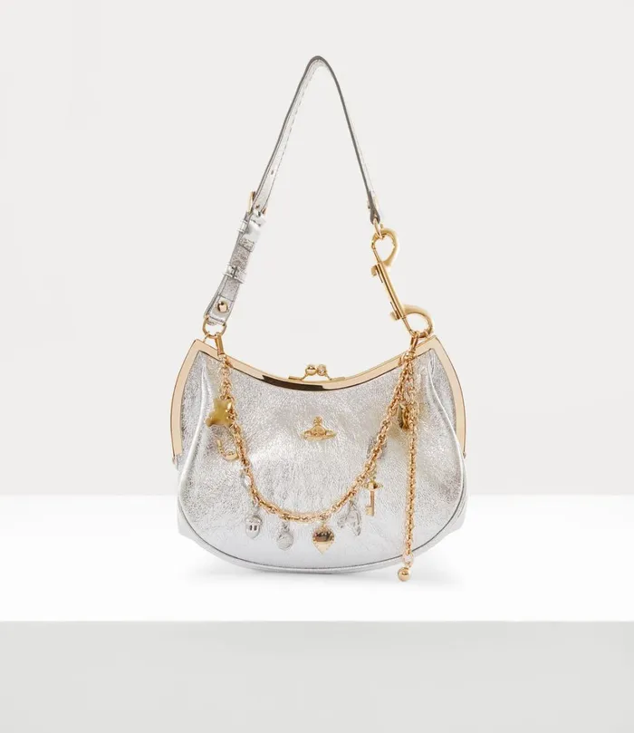 Vivienne Westwood Handbags Women Charm Frame Purse Silver