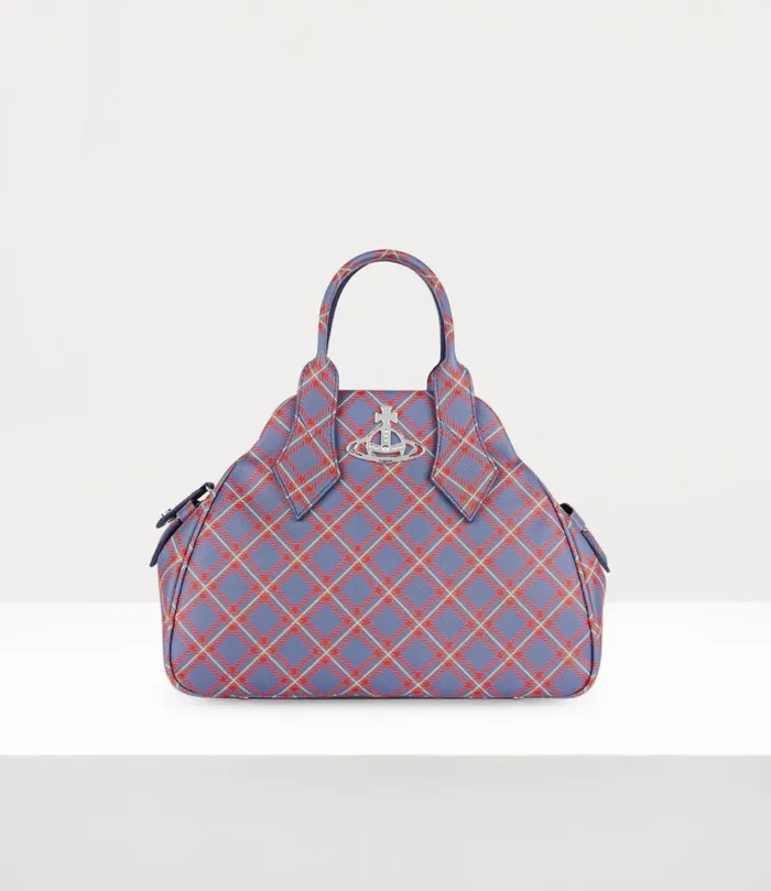 Vivienne Westwood Handbags Women Medium Yasmine Bag Blueorange Tartan