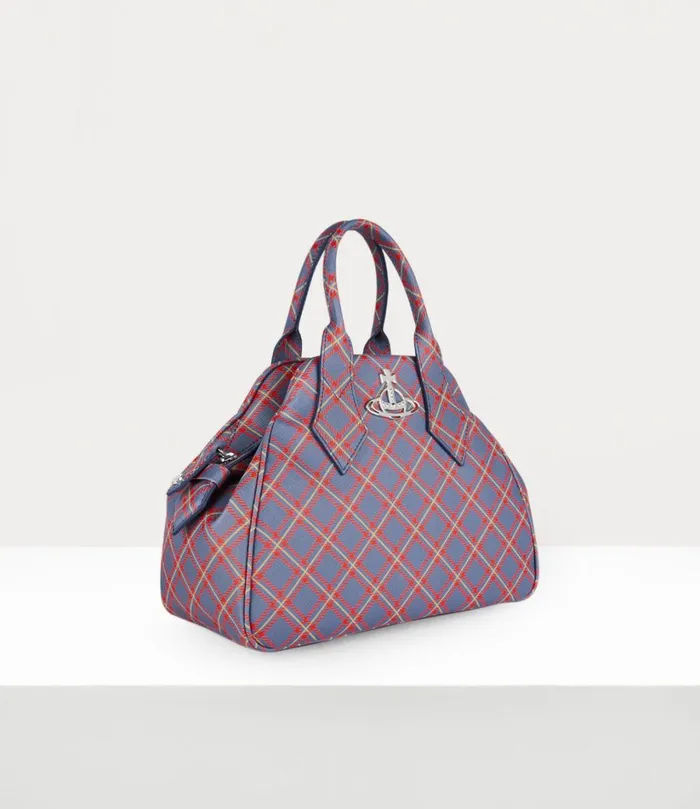 Vivienne Westwood Handbags Women Medium Yasmine Bag Blueorange Tartan
