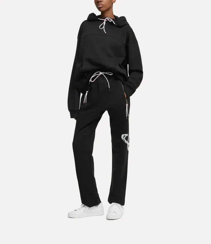 Vivienne Westwood Knitwear And Sweatshirts Men Stencil Orb Fresh Hoodie Black