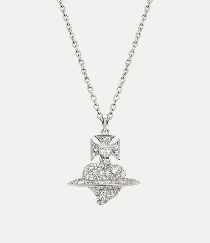 Vivienne Westwood Necklaces Women Valentine039s Agnatha Pendant Necklace Platinum White Cz Vivienne Westwood Necklaces Women Valentine039s Agnatha Pendant Necklace Platinum White Cz