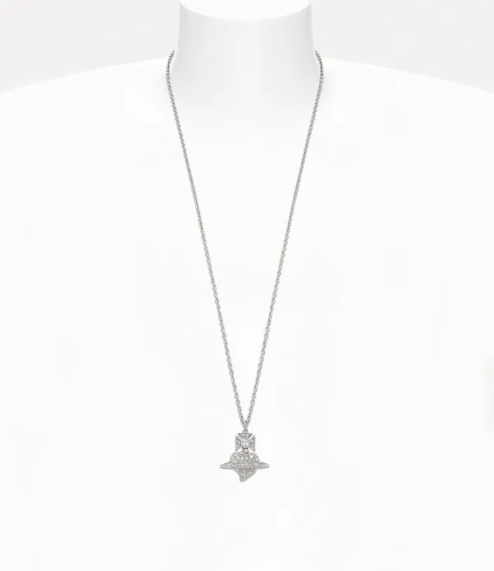 Vivienne Westwood Necklaces Women Valentine039s Agnatha Pendant Necklace Platinum White Cz