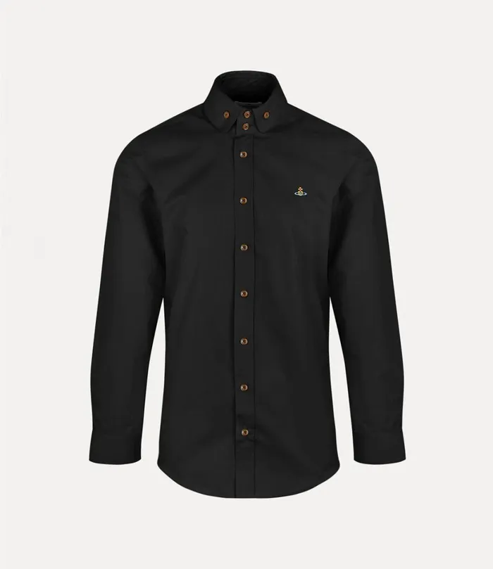 Vivienne Westwood Shirts Men Two Button Krall Shirt Black