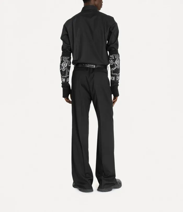 Vivienne Westwood Shirts Men Two Button Krall Shirt Black