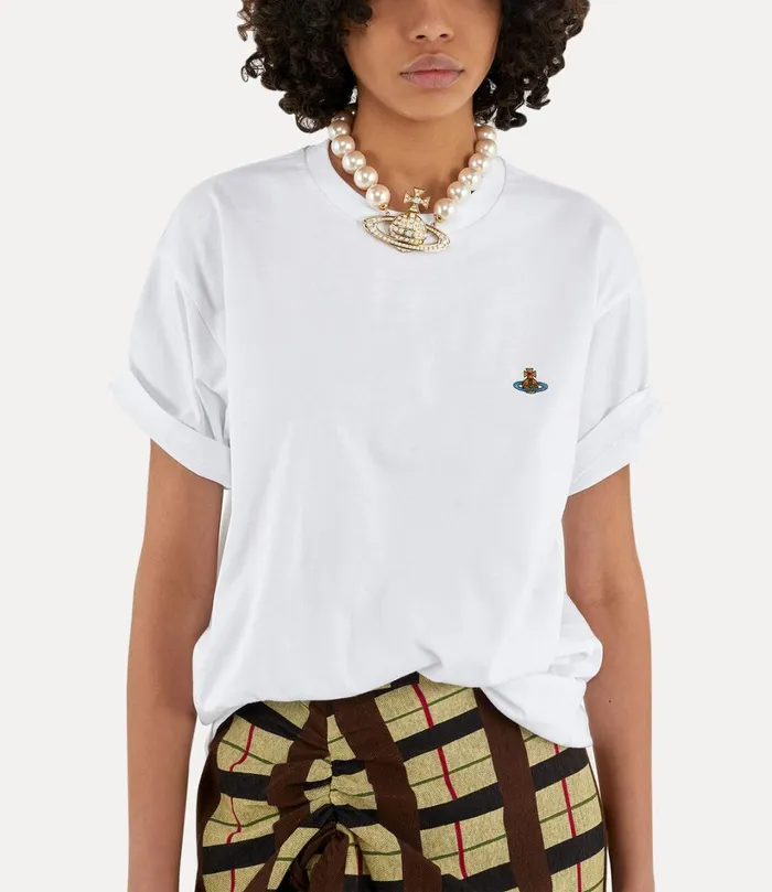 Vivienne Westwood Sweatshirts And TShirts WomenMen Classic TShirt Multicolour Orb White