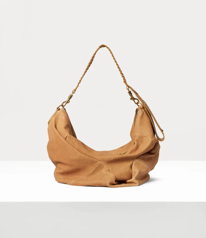 Vivienne Westwood Tote Bags MenWomen Medium Agnes Shoulder Bag Camel