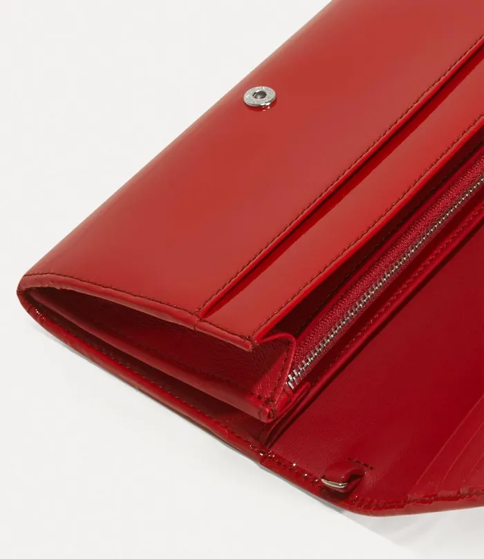 Vivienne Westwood Wallets MenWomen Long Wallet With Long Chain Red