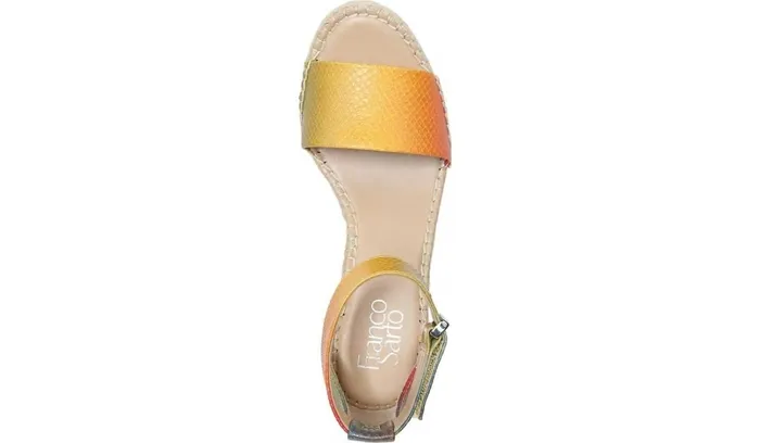 Wedges Women Franco Sarto Franco Clemens Espadrille Wedge Sandal Multi Snake Print Faux Leather