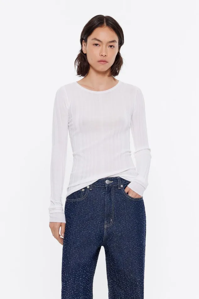 White Fitted Sweater White Women Bimba Y Lola Knitwear