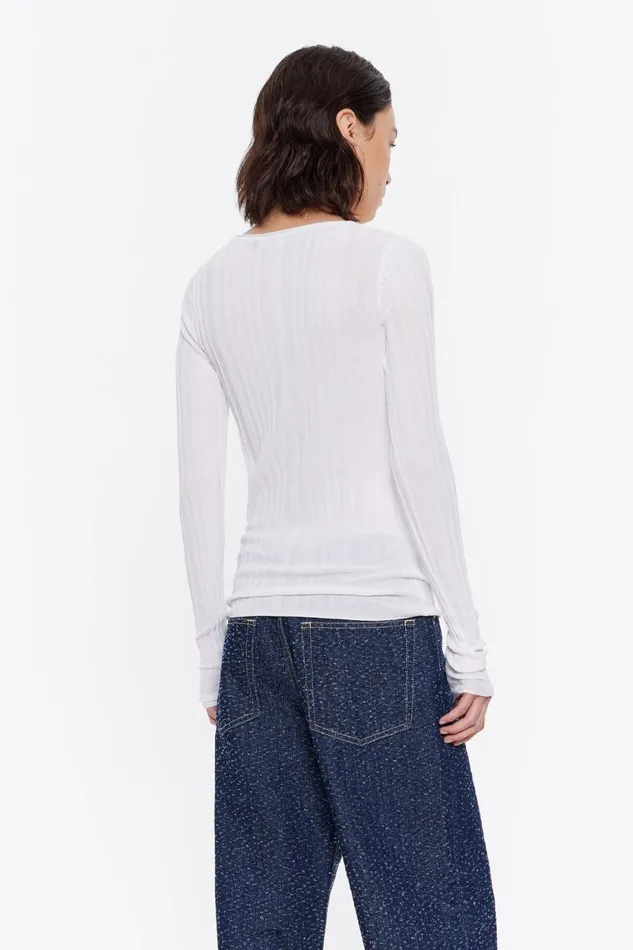 White Fitted Sweater White Women Bimba Y Lola Knitwear White Fitted Sweater White Women Bimba Y Lola Knitwear