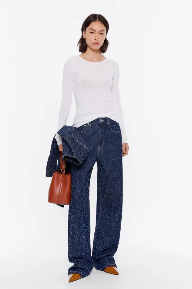 White Fitted Sweater White Women Bimba Y Lola Knitwear White Fitted Sweater White Women Bimba Y Lola Knitwear