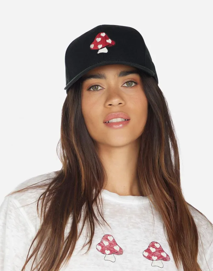 Women039s Bay Mushroom Happyface Black Lauren Moshi Hats