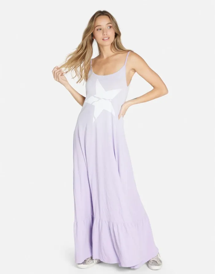 Women039s Beatrix Cracked Star Light Purple Ombre Lauren Moshi Dresses