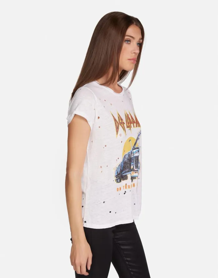 Women039s Bess Def Leppard Truck Milk Lauren Moshi Short Sleeve