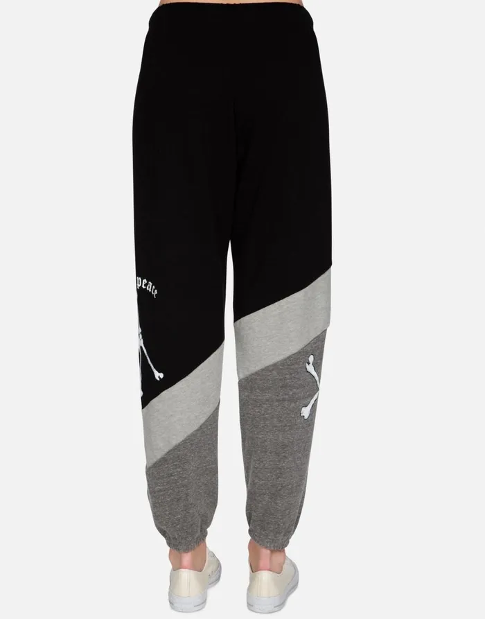 Women039s Charlene Inner Peace Sign Black Lauren Moshi Long Sweatpants