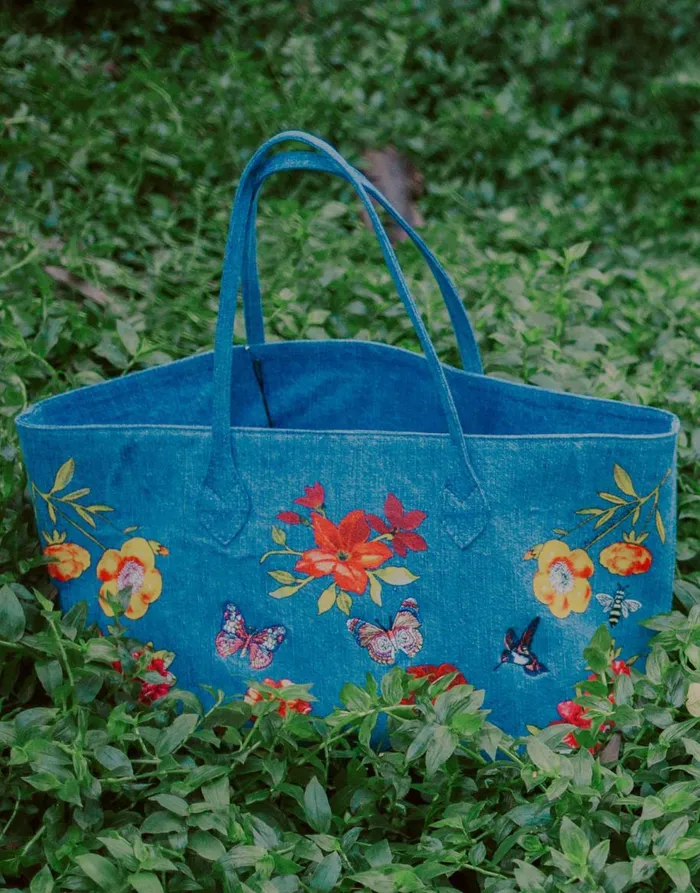 Women039s Jackie Garden Party Hada Mada Denim Lauren Moshi Bags