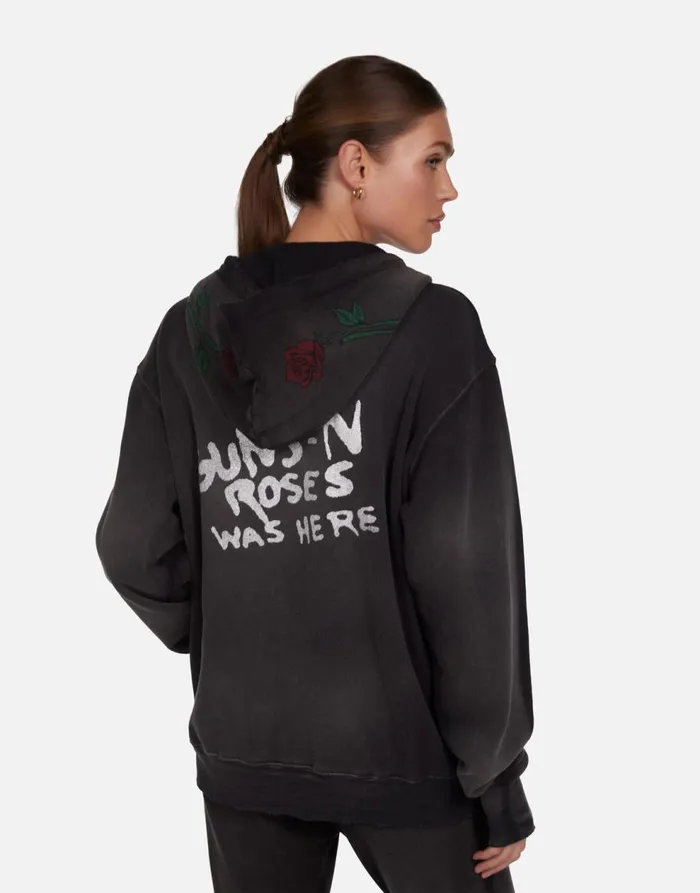 Women039s Moira Guns N039 Roses Skull Black Haze Lauren Moshi Hoodies
