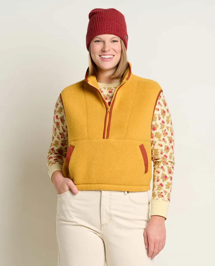 Women8217s Women8217s Campo Fleece Vest Acorn Tops and TShirts ToadandCo