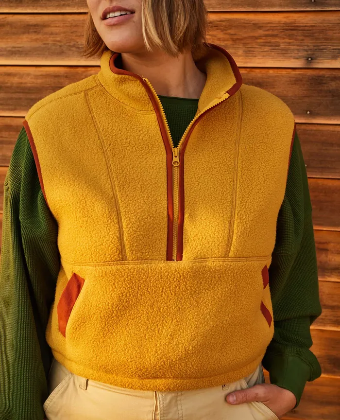 Women8217s Women8217s Campo Fleece Vest Acorn Tops and TShirts ToadandCo