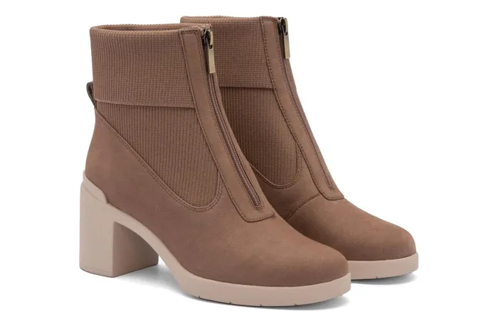 Women ABEO Footwear Boots Metropolis Zip Beige Women ABEO Footwear Boots Metropolis Zip Beige