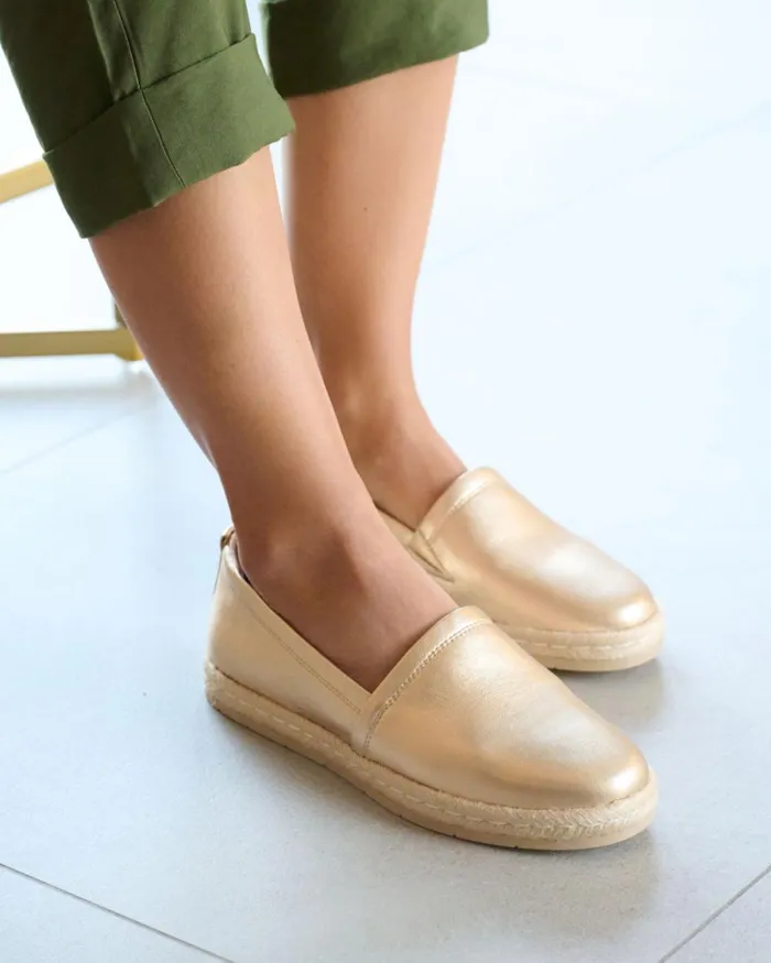 Women ABEO Footwear Casual Shoes Isle Slip On Light Gold