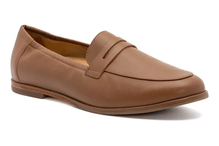 Women ABEO Footwear Dress Strada Loafer Tan Nappa