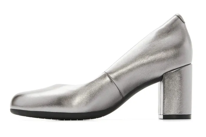 Women ABEO Footwear Dress Tempo Pump Silver Metallic Leather Women ABEO Footwear Dress Tempo Pump Silver Metallic Leather
