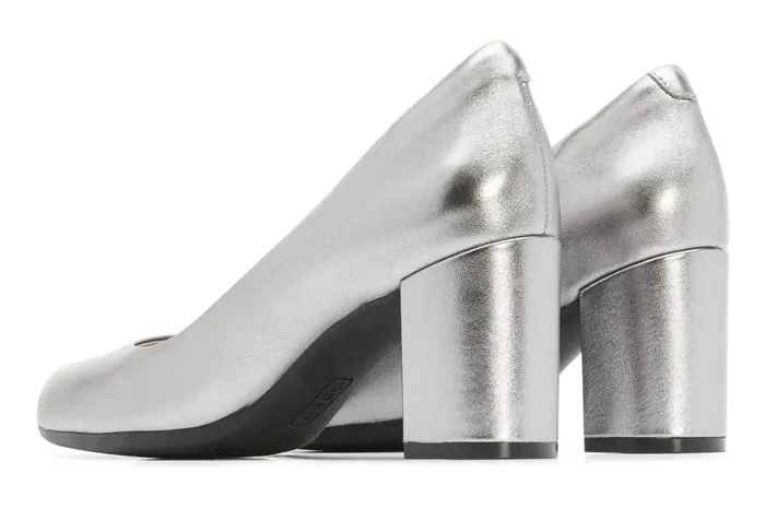 Women ABEO Footwear Dress Tempo Pump Silver Metallic Leather Women ABEO Footwear Dress Tempo Pump Silver Metallic Leather