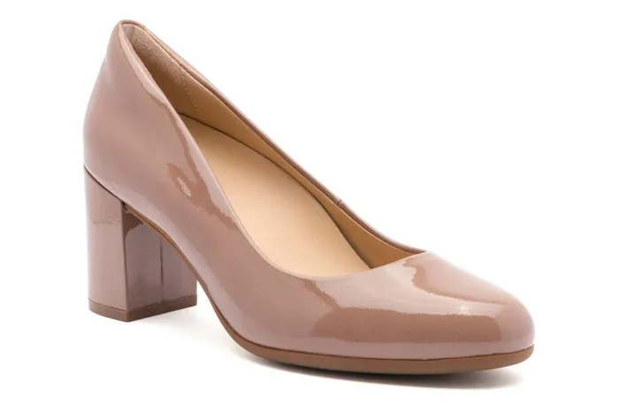 Women ABEO Footwear Dress Tempo Pump Tan Patent