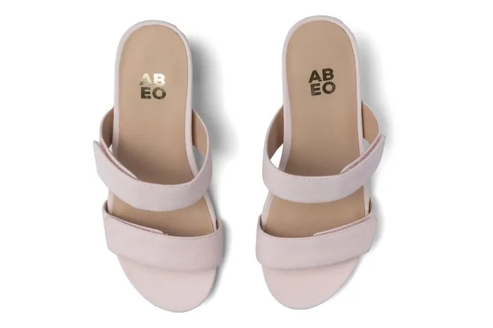 Women ABEO Footwear Dress Tempo Slide Pink Suede Women ABEO Footwear Dress Tempo Slide Pink Suede
