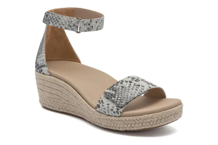 Women ABEO Footwear Sandals Riviera Ankle Sandal Snake Print Leather
