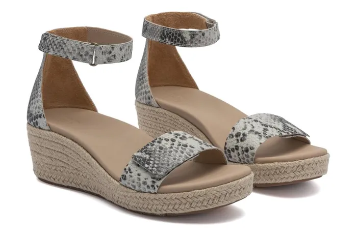 Women ABEO Footwear Sandals Riviera Ankle Sandal Snake Print Leather Women ABEO Footwear Sandals Riviera Ankle Sandal Snake Print Leather
