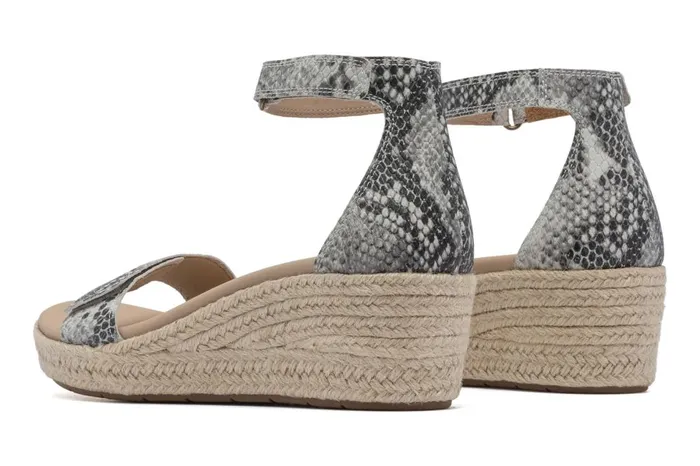 Women ABEO Footwear Sandals Riviera Ankle Sandal Snake Print Leather Women ABEO Footwear Sandals Riviera Ankle Sandal Snake Print Leather