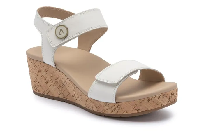 Women ABEO Footwear Sandals Riviera Strap Sandal White