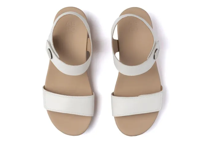 Women ABEO Footwear Sandals Riviera Strap Sandal White